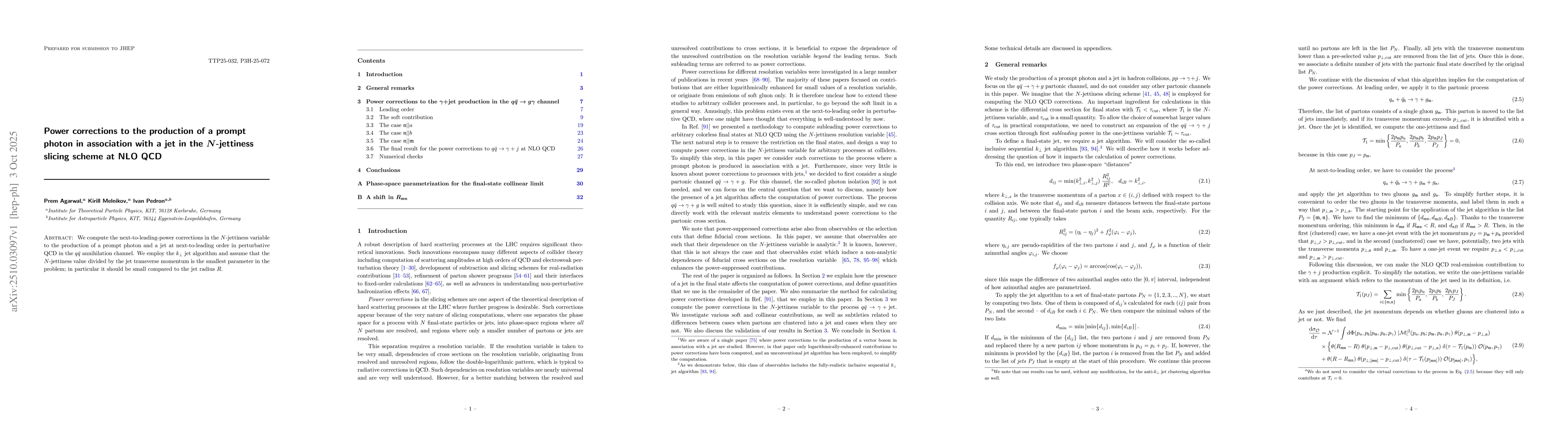Thumbnail for Power corrections to the production of a prompt photon in association
  with a jet in the $N$-jettiness slicing scheme at NLO QCD