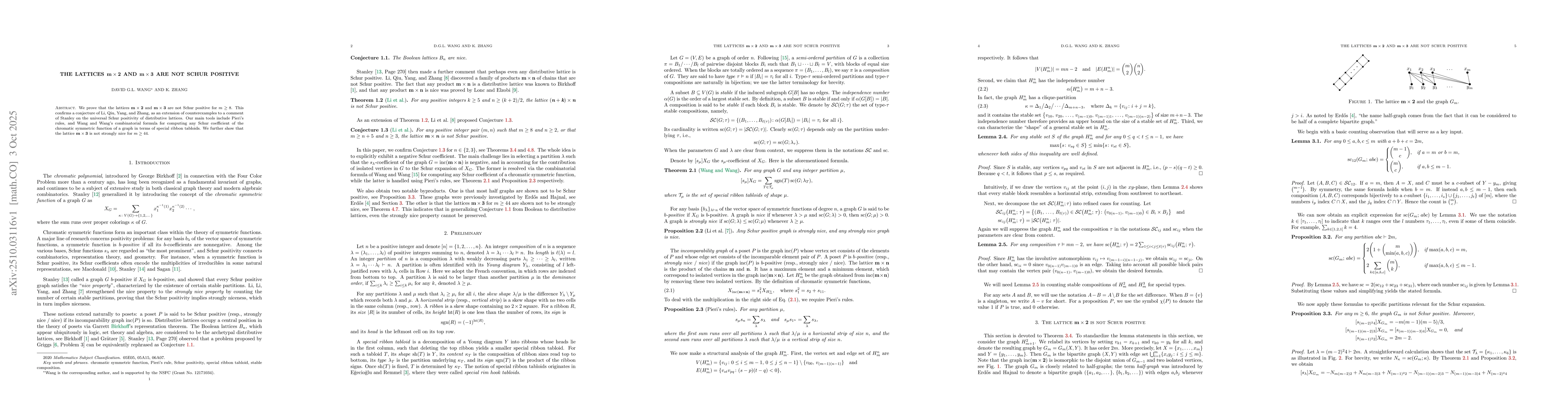 Thumbnail for The lattices $\textbf m\times\textbf 2$ and $\textbf m\times\textbf 3$
  are not Schur positive