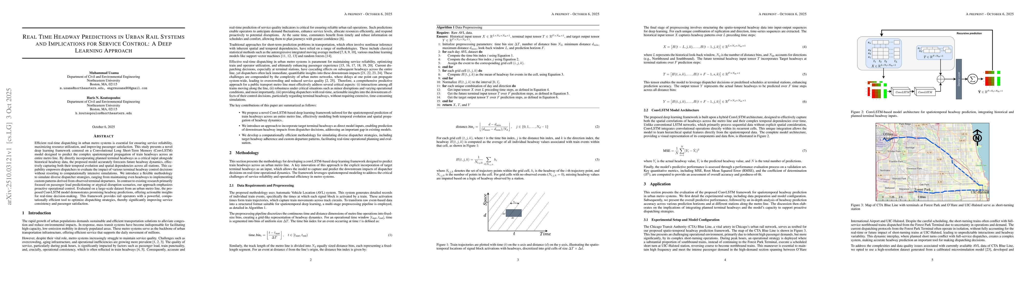 Thumbnail for Real Time Headway Predictions in Urban Rail Systems and Implications for
  Service Control: A Deep Learning Approach