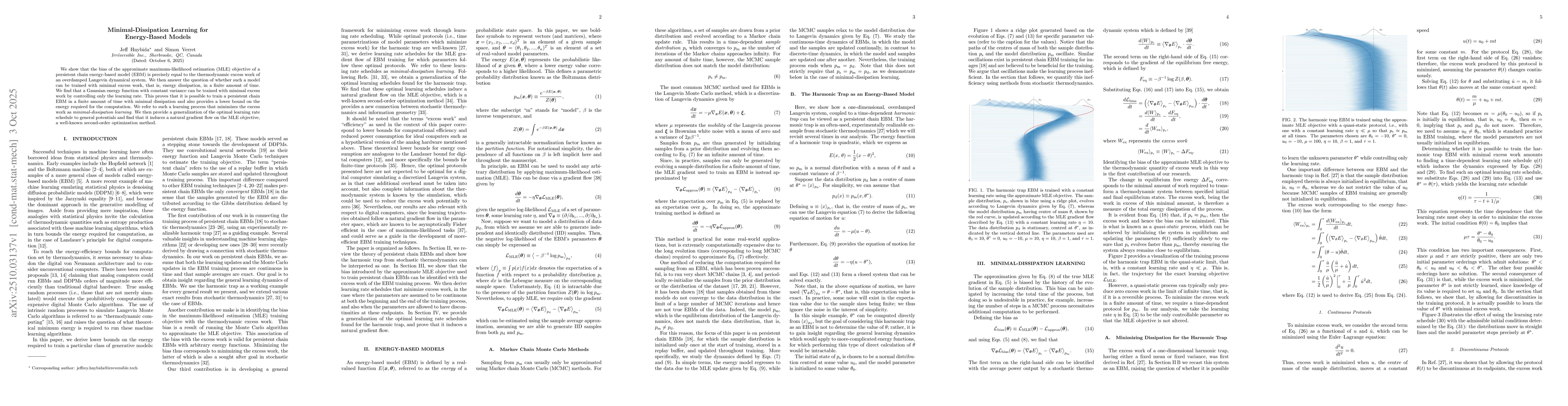 Thumbnail for Minimal-Dissipation Learning for Energy-Based Models
