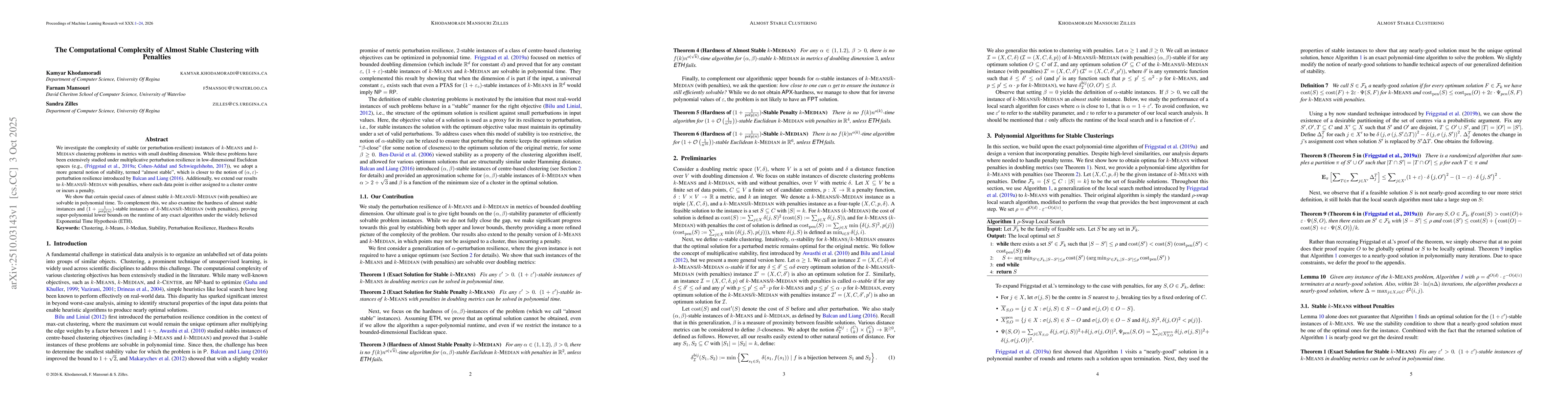 Thumbnail for The Computational Complexity of Almost Stable Clustering with Penalties