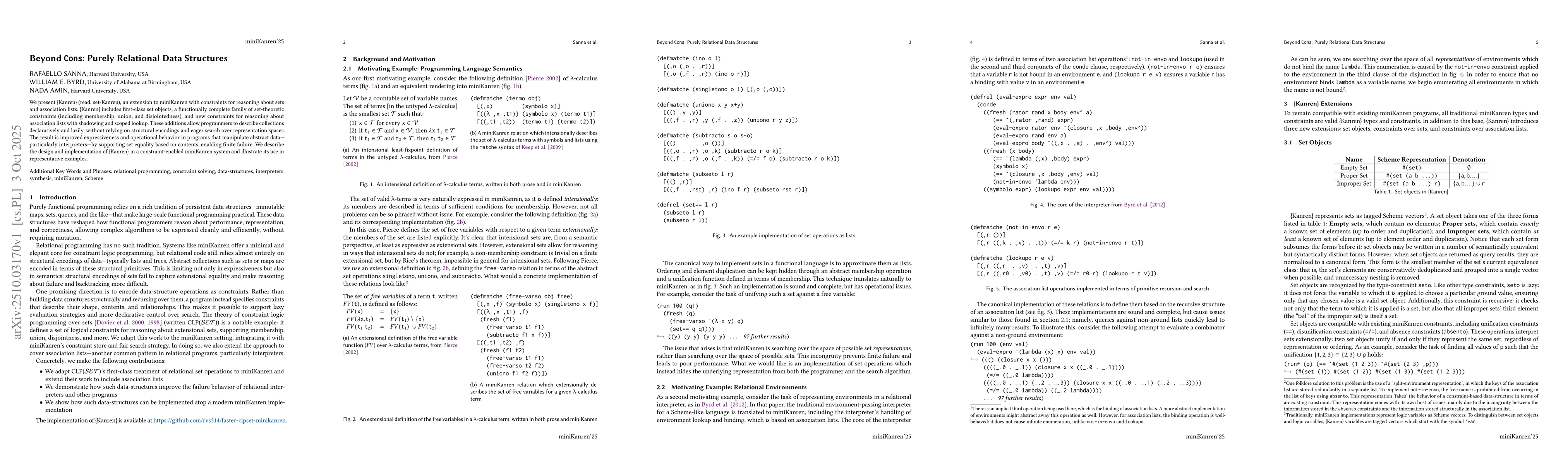 Thumbnail for Beyond Cons: Purely Relational Data Structures