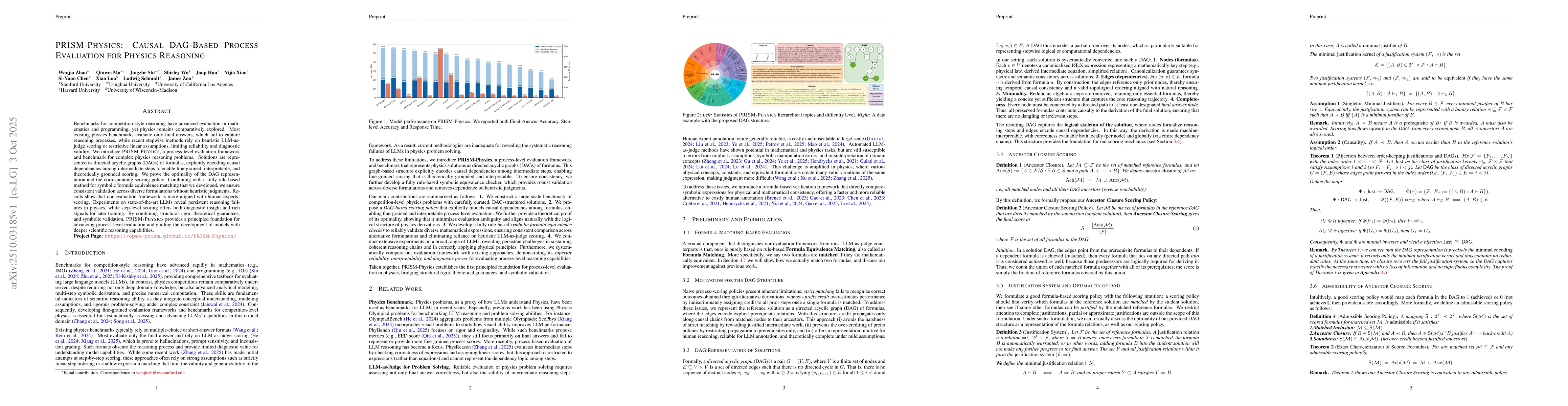 Thumbnail for PRISM-Physics: Causal DAG-Based Process Evaluation for Physics Reasoning