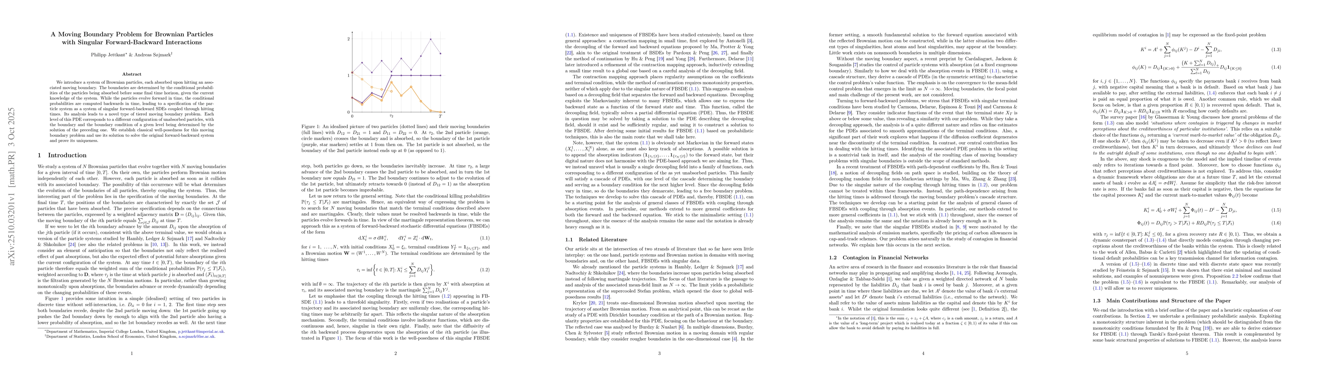 Thumbnail for A Moving Boundary Problem for Brownian Particles with Singular
  Forward-Backward Interactions