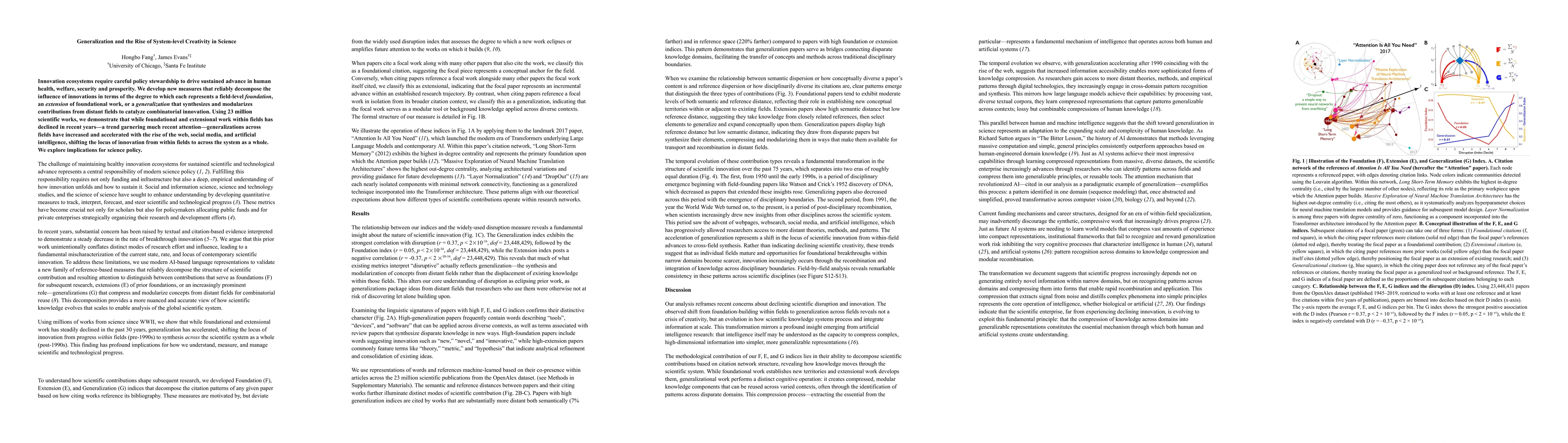 Thumbnail for Generalization and the Rise of System-level Creativity in Science