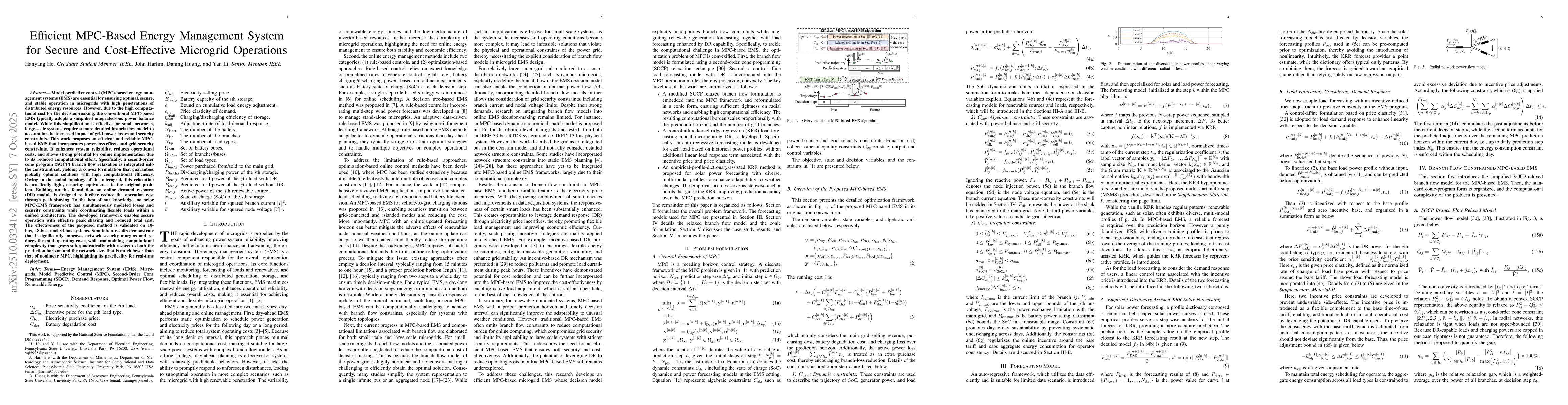 Thumbnail for Efficient MPC-Based Energy Management System for Secure and
  Cost-Effective Microgrid Operations