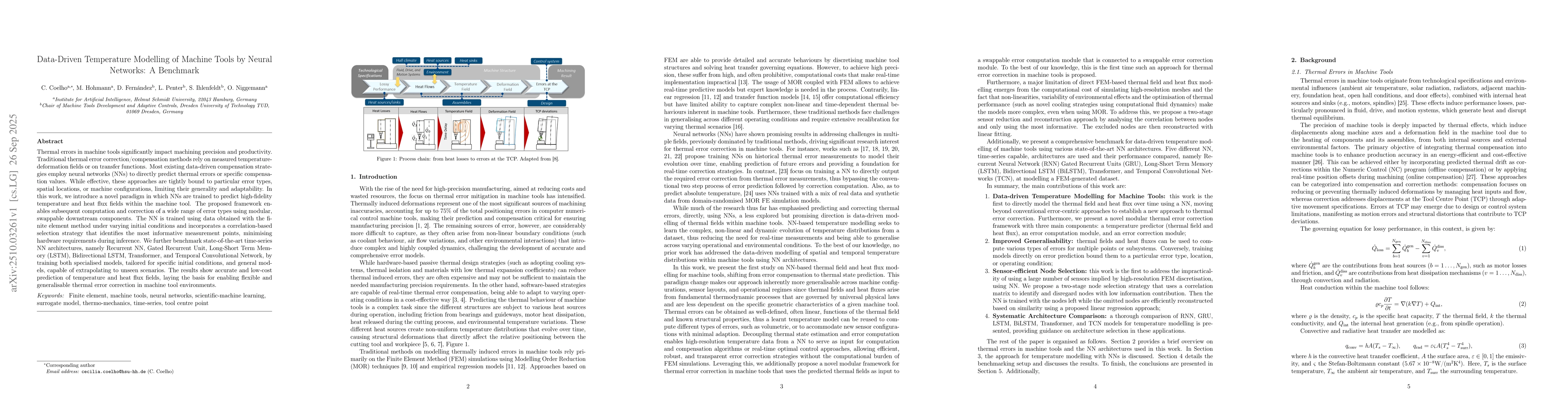 Thumbnail for Data-Driven Temperature Modelling of Machine Tools by Neural Networks: A
  Benchmark