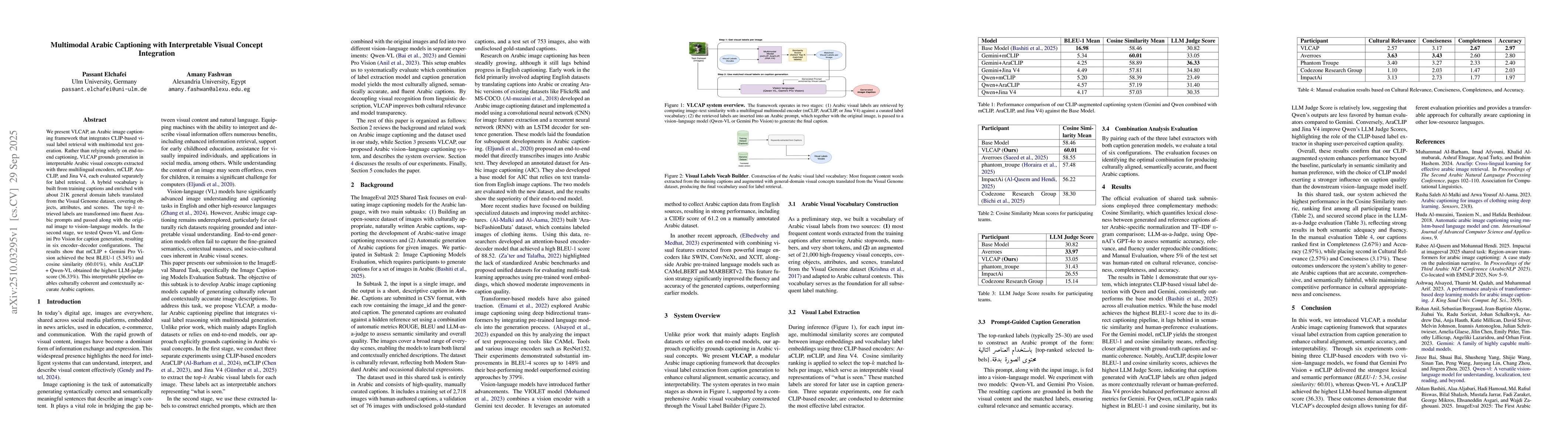Thumbnail for Multimodal Arabic Captioning with Interpretable Visual Concept
  Integration