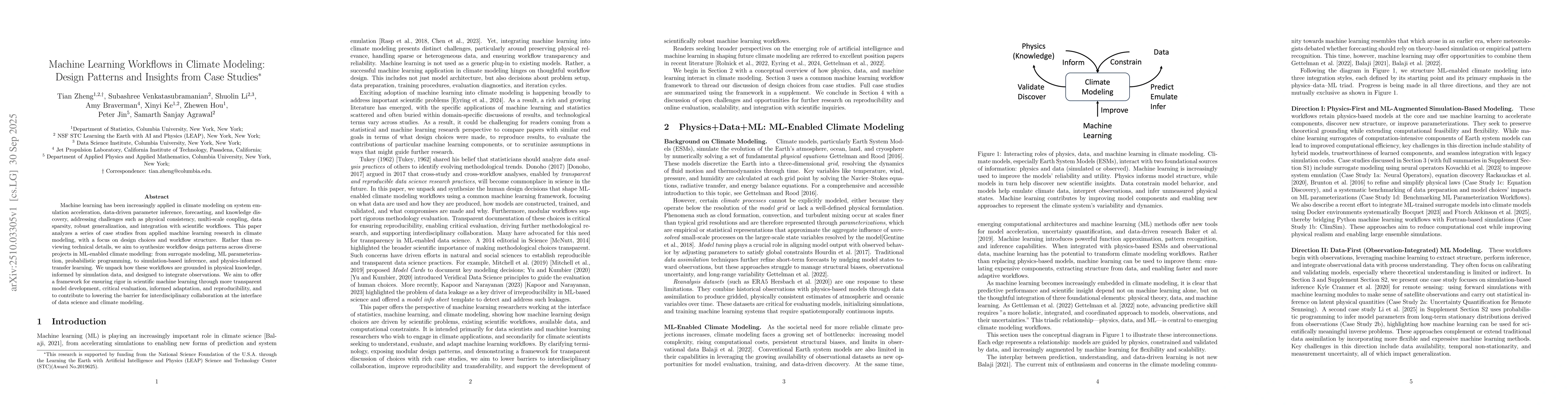 Thumbnail for Machine Learning Workflows in Climate Modeling: Design Patterns and
  Insights from Case Studies