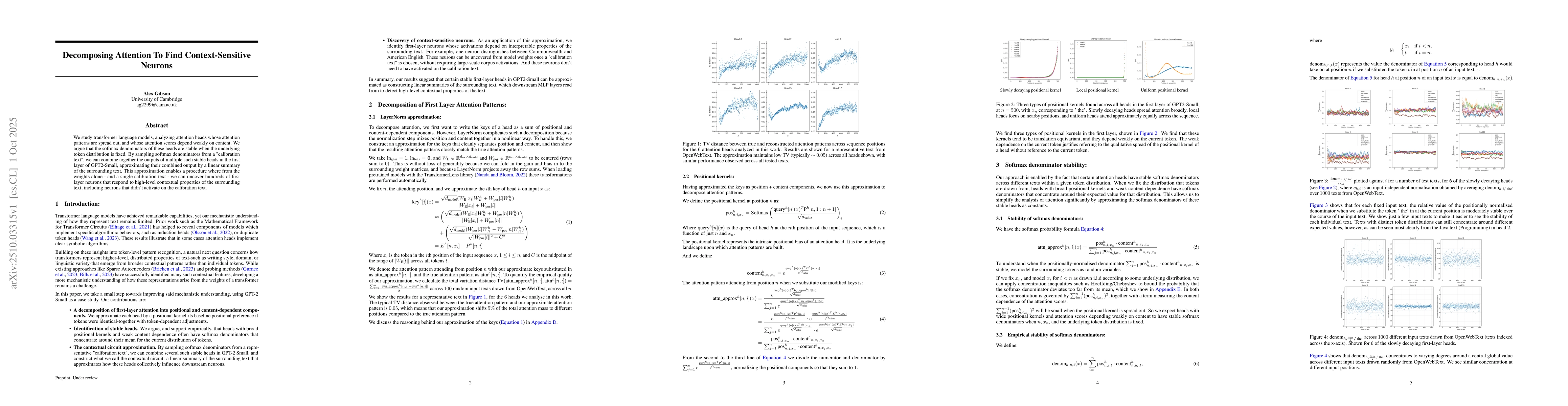 Thumbnail for Decomposing Attention To Find Context-Sensitive Neurons