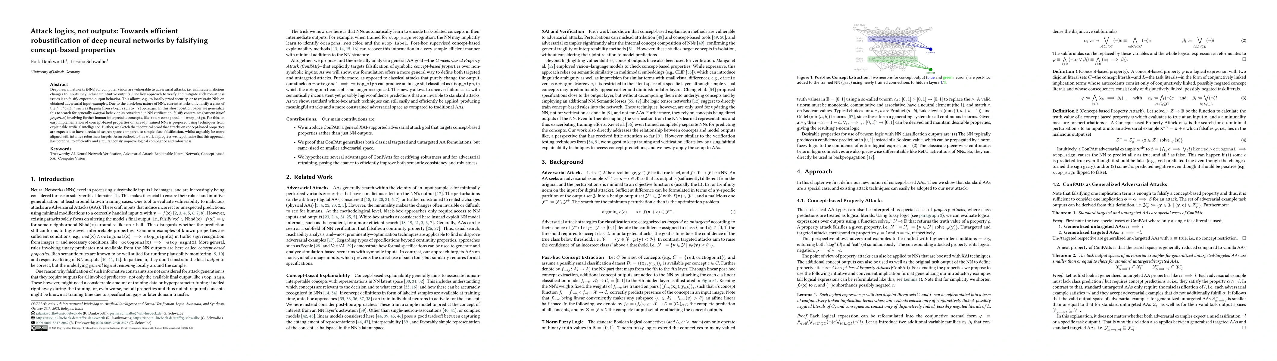 Thumbnail for Attack logics, not outputs: Towards efficient robustification of deep
  neural networks by falsifying concept-based properties