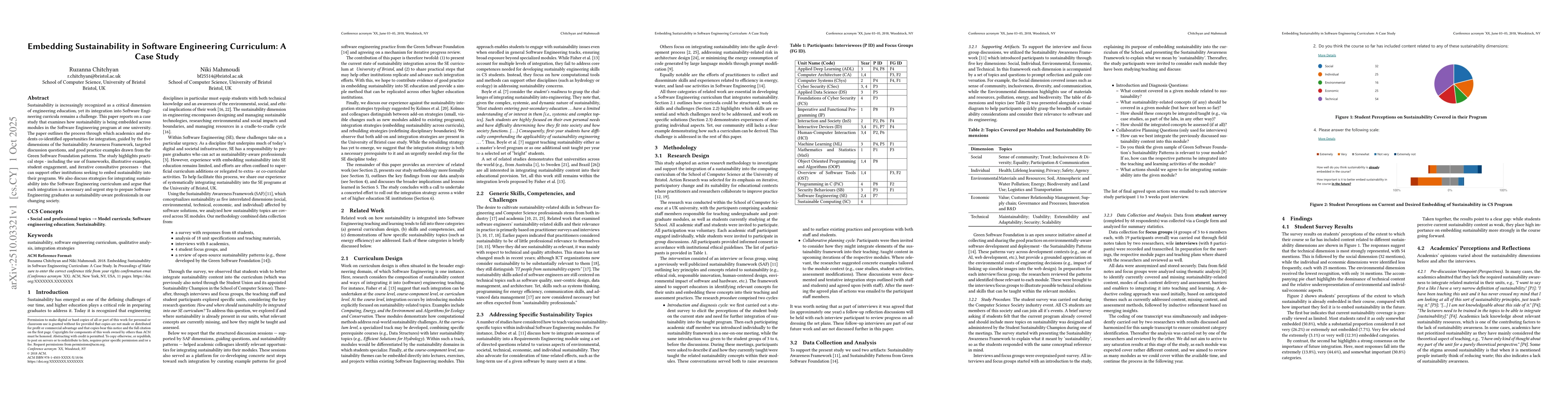 Thumbnail for Embedding Sustainability in Software Engineering Curriculum: A Case
  Study
