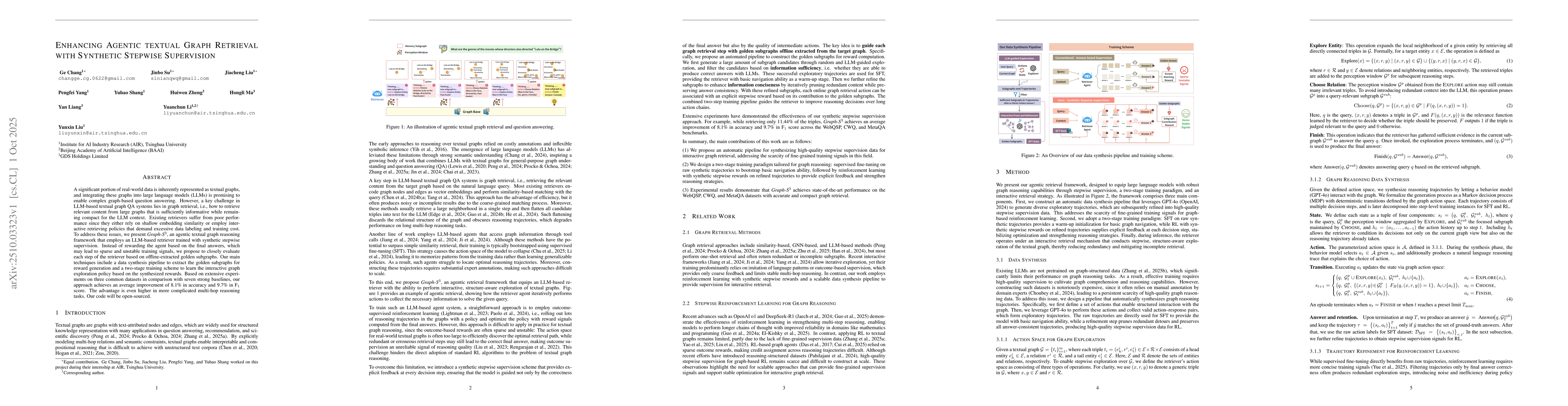 Thumbnail for Graph-S3: Enhancing Agentic textual Graph Retrieval with Synthetic
  Stepwise Supervision