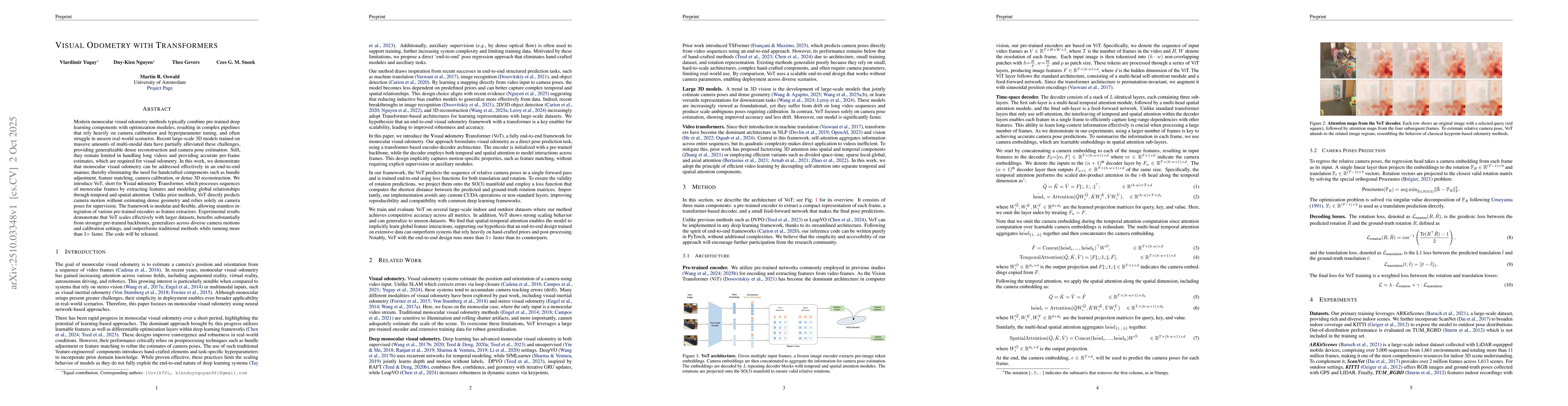 Thumbnail for Visual Odometry with Transformers