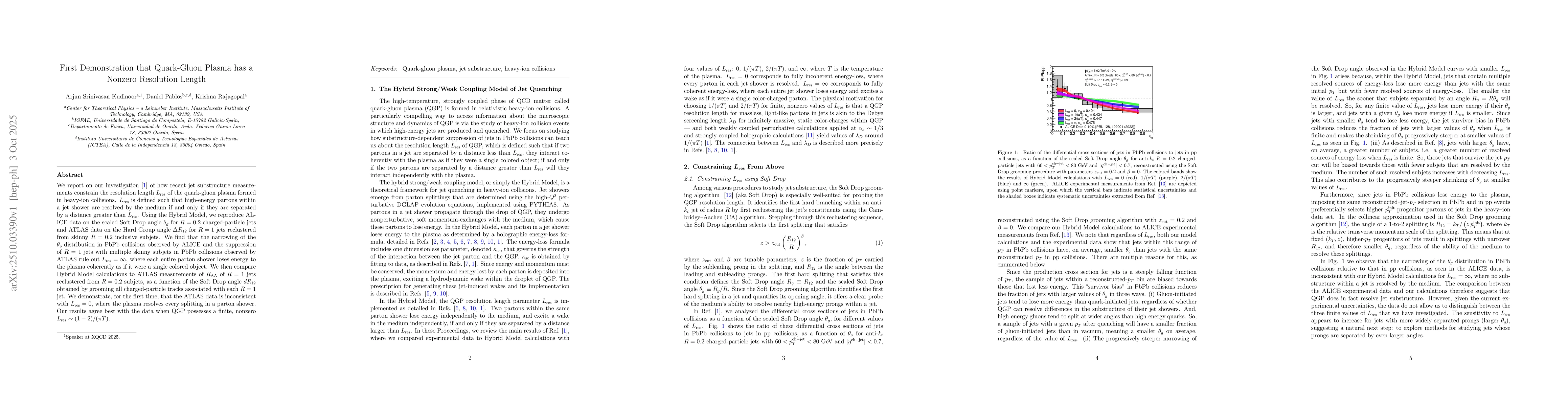 Thumbnail for First Demonstration that Quark-Gluon Plasma has a Nonzero Resolution
  Length
