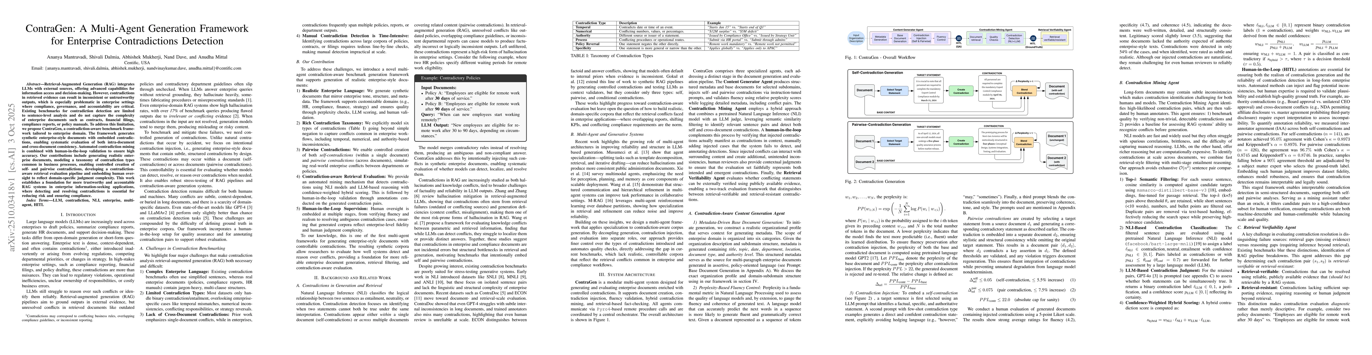 Thumbnail for ContraGen: A Multi-Agent Generation Framework for Enterprise
  Contradictions Detection