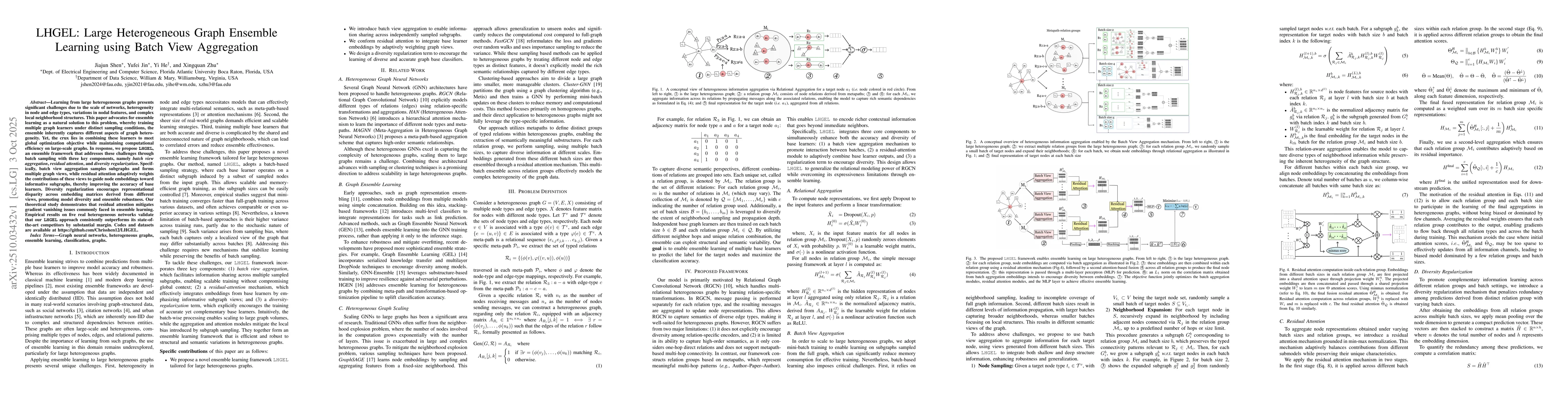 Thumbnail for LHGEL: Large Heterogeneous Graph Ensemble Learning using Batch View
  Aggregation