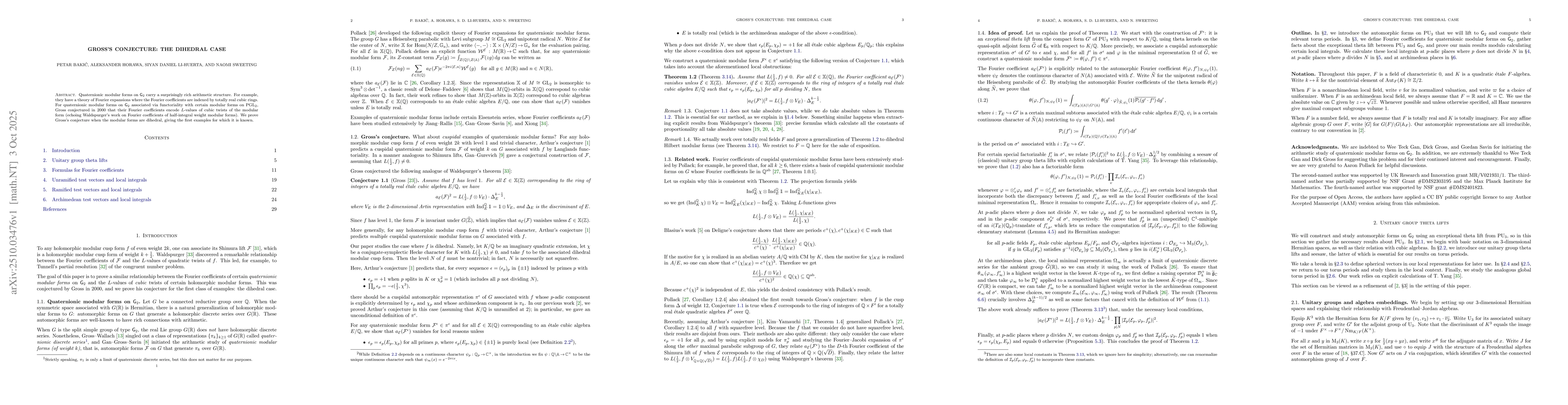 Thumbnail for Gross's conjecture: the dihedral case