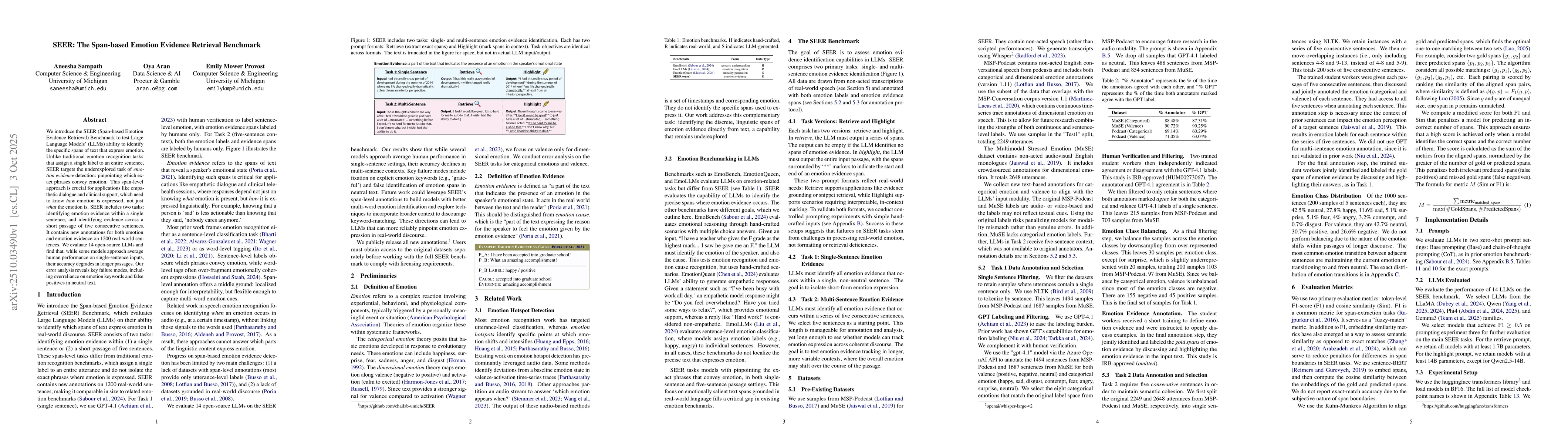 Thumbnail for SEER: The Span-based Emotion Evidence Retrieval Benchmark