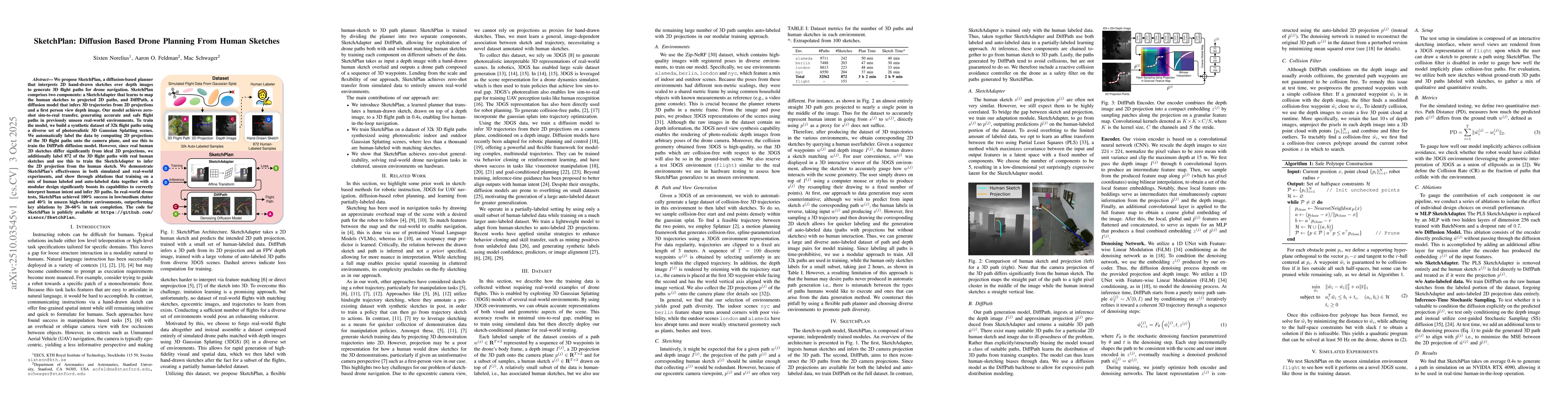 Thumbnail for SketchPlan: Diffusion Based Drone Planning From Human Sketches