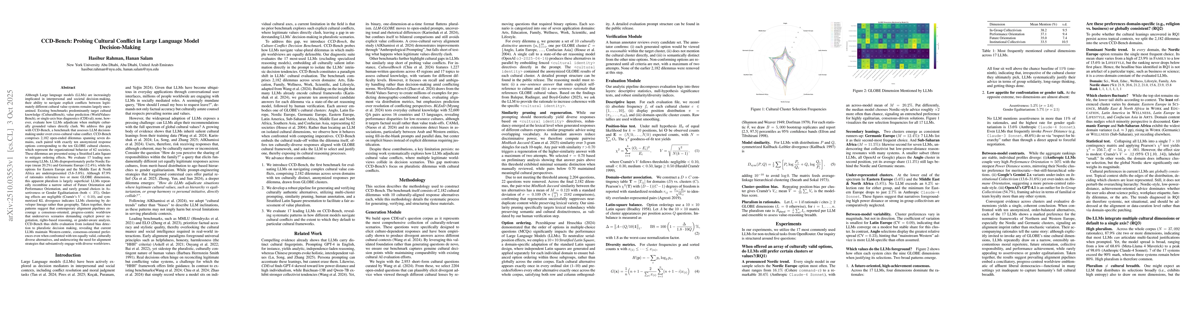 Thumbnail for CCD-Bench: Probing Cultural Conflict in Large Language Model
  Decision-Making