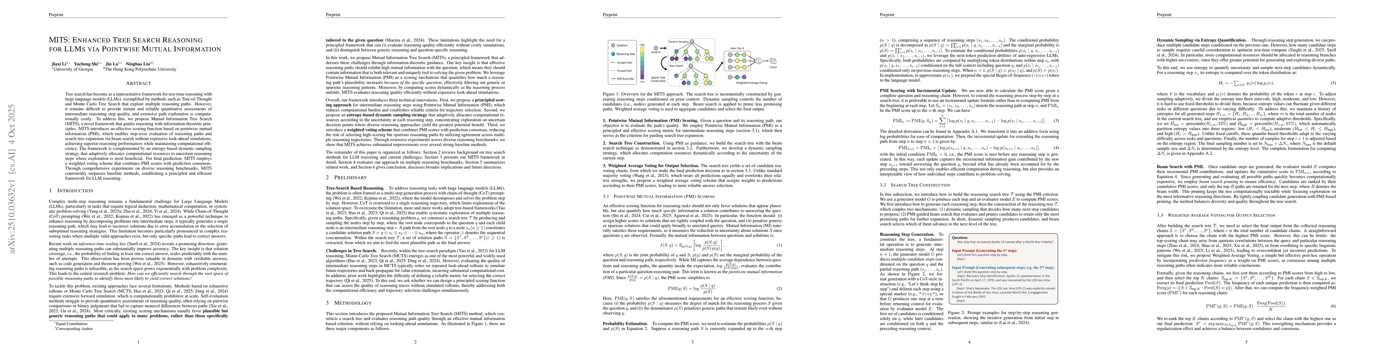 Thumbnail for MITS: Enhanced Tree Search Reasoning for LLMs via Pointwise Mutual
  Information