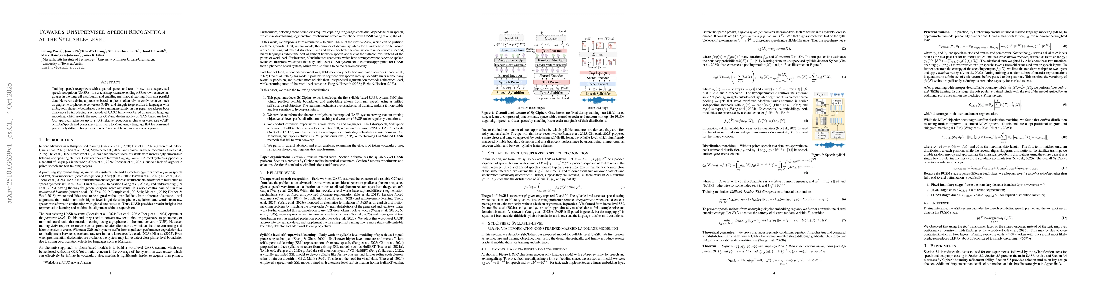 Thumbnail for Towards Unsupervised Speech Recognition at the Syllable-Level