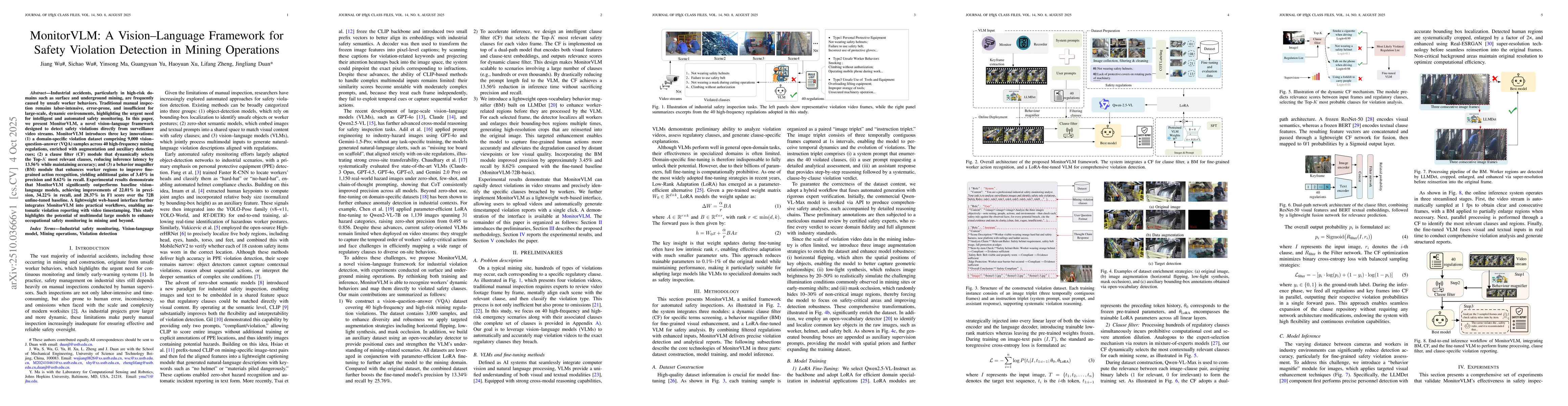 Thumbnail for MonitorVLM:A Vision Language Framework for Safety Violation Detection in
  Mining Operations