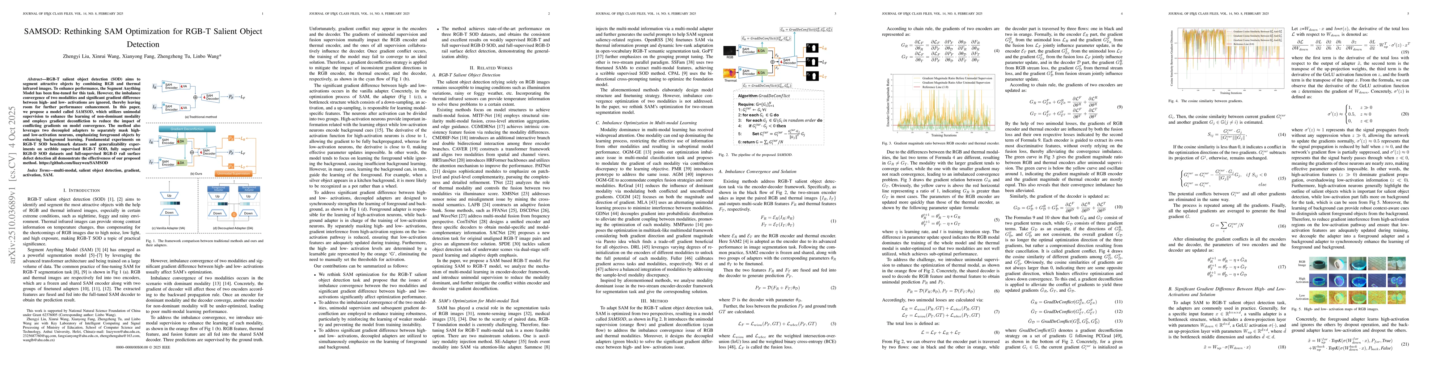 Thumbnail for SAMSOD: Rethinking SAM Optimization for RGB-T Salient Object Detection