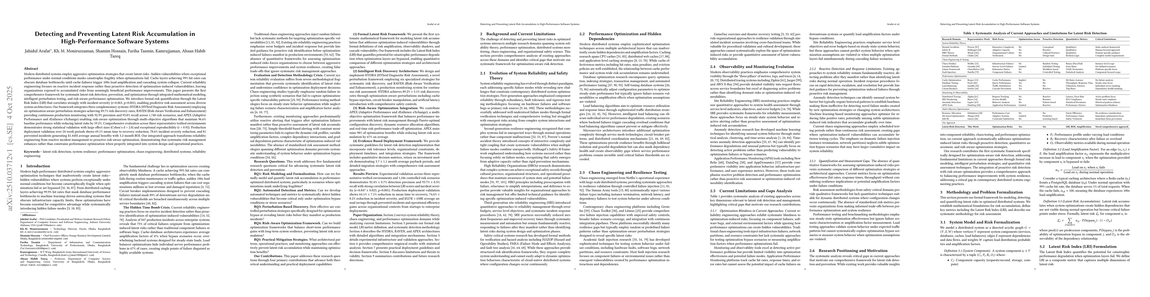 Thumbnail for Detecting and Preventing Latent Risk Accumulation in High-Performance
  Software Systems