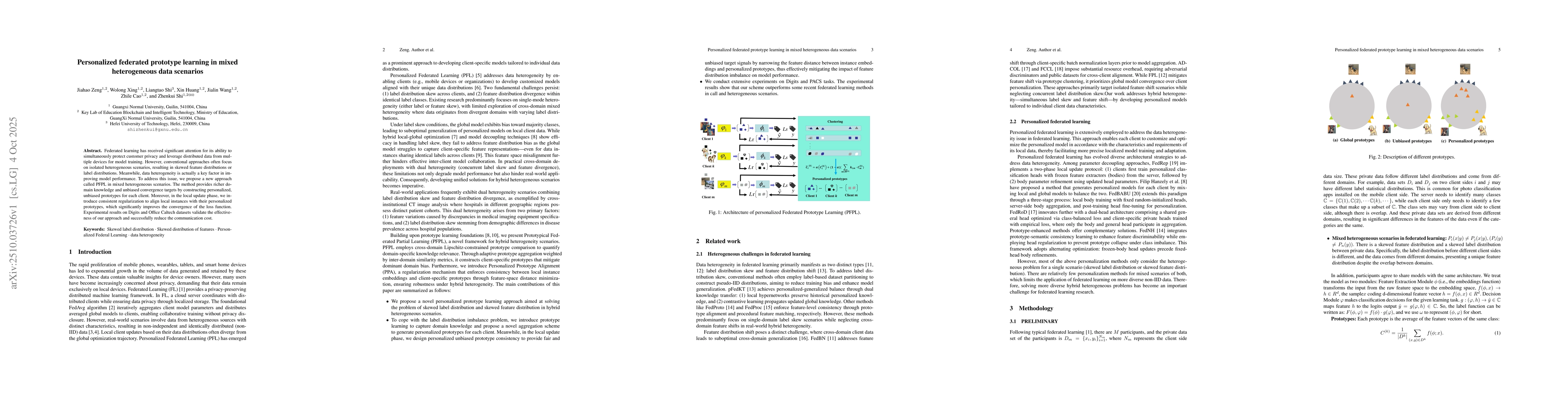 Thumbnail for Personalized federated prototype learning in mixed heterogeneous data
  scenarios