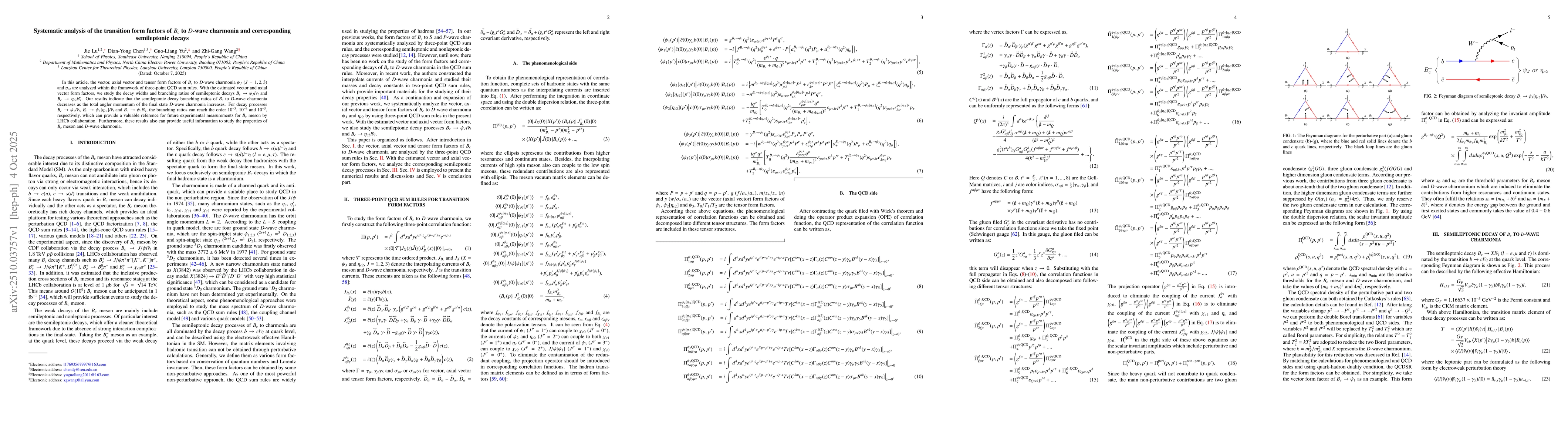 Thumbnail for Systematic analysis of the transition form factors of $B_c$ to $D$-wave
  charmonia and corresponding semileptonic decays