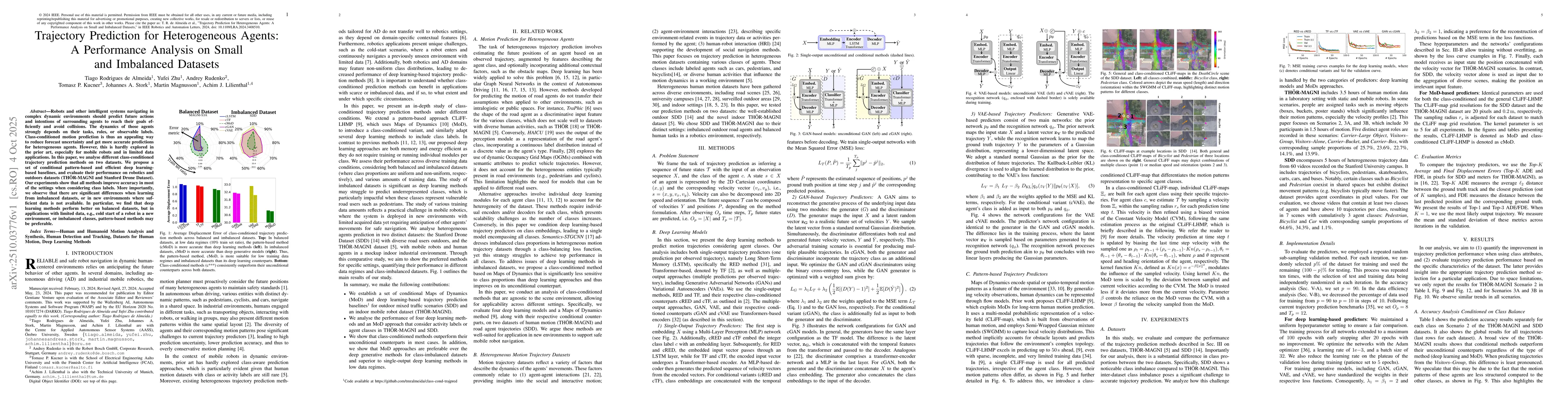 Thumbnail for Trajectory prediction for heterogeneous agents: A performance analysis
  on small and imbalanced datasets