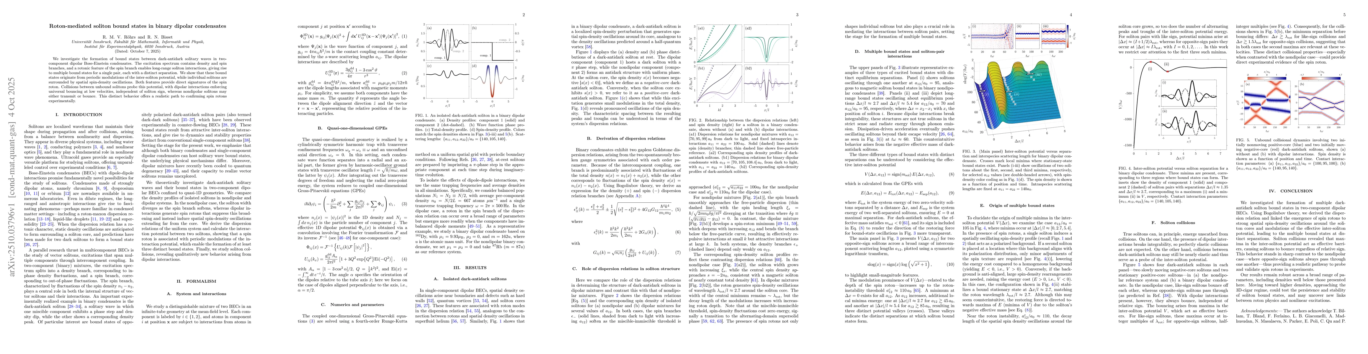 Thumbnail for Roton-mediated soliton bound states in binary dipolar condensates
