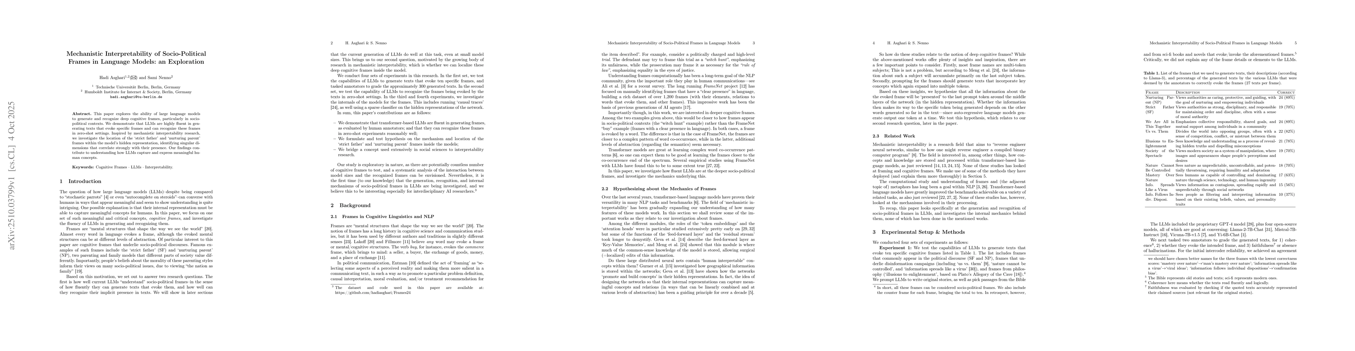 Thumbnail for Mechanistic Interpretability of Socio-Political Frames in Language
  Models