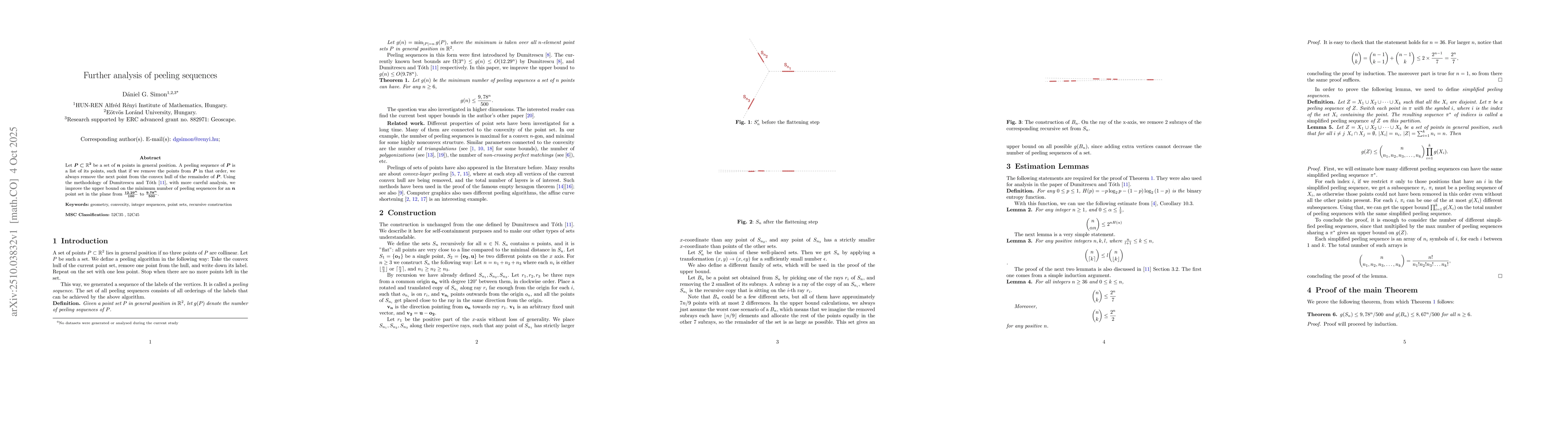 Thumbnail for Further analysis of Peeling Sequences