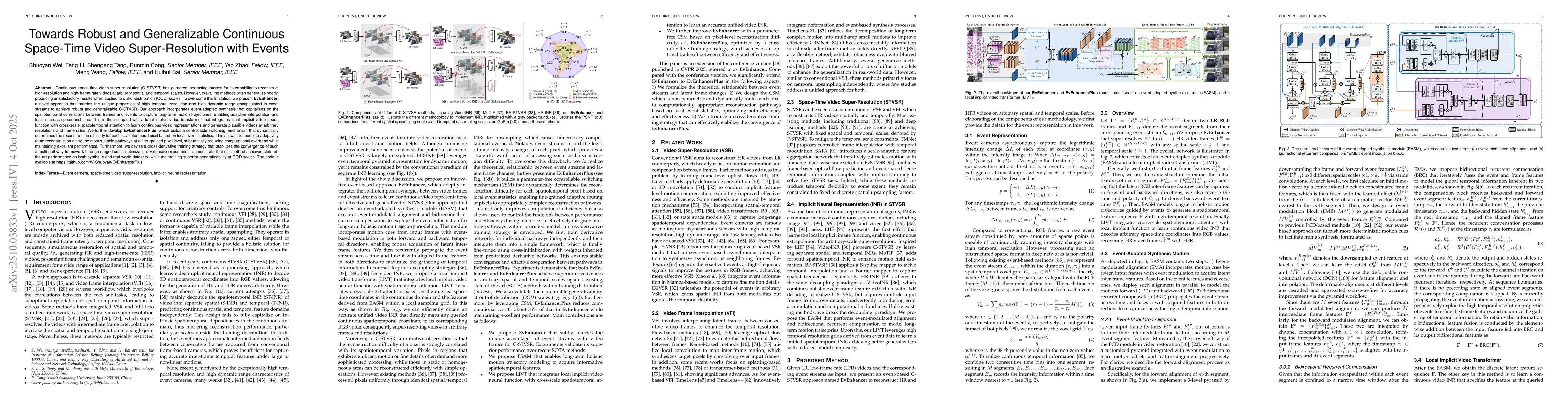 Thumbnail for Towards Robust and Generalizable Continuous Space-Time Video
  Super-Resolution with Events