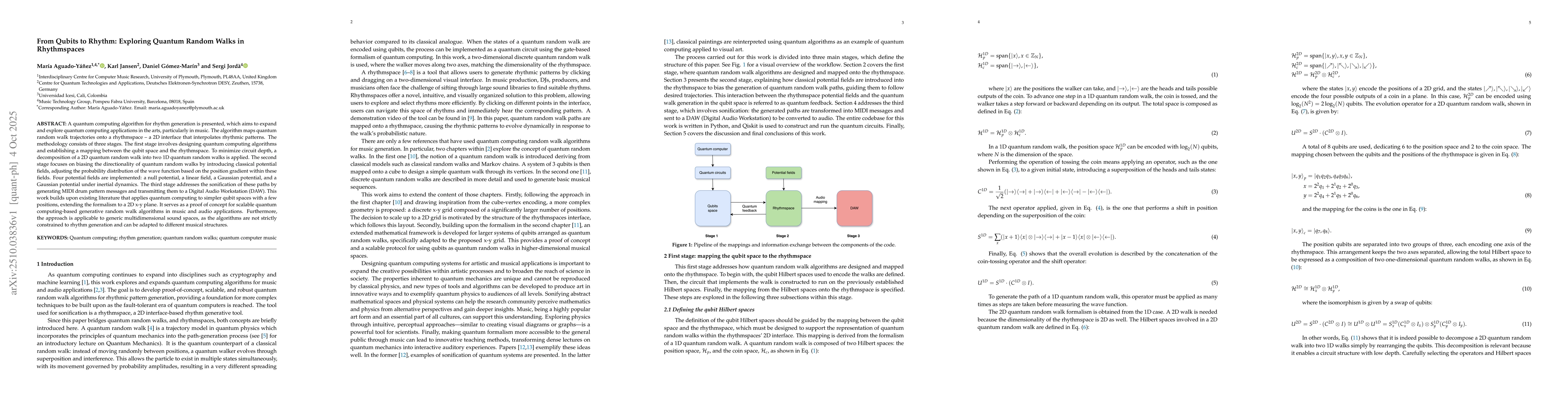 Thumbnail for From Qubits to Rhythm: Exploring Quantum Random Walks in Rhythmspaces