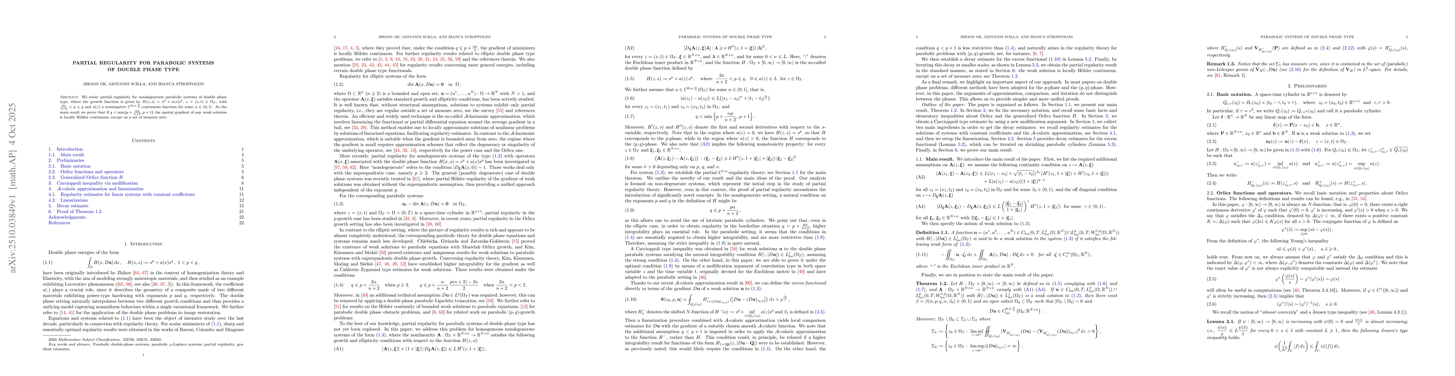 Thumbnail for Partial regularity for parabolic systems of double phase type