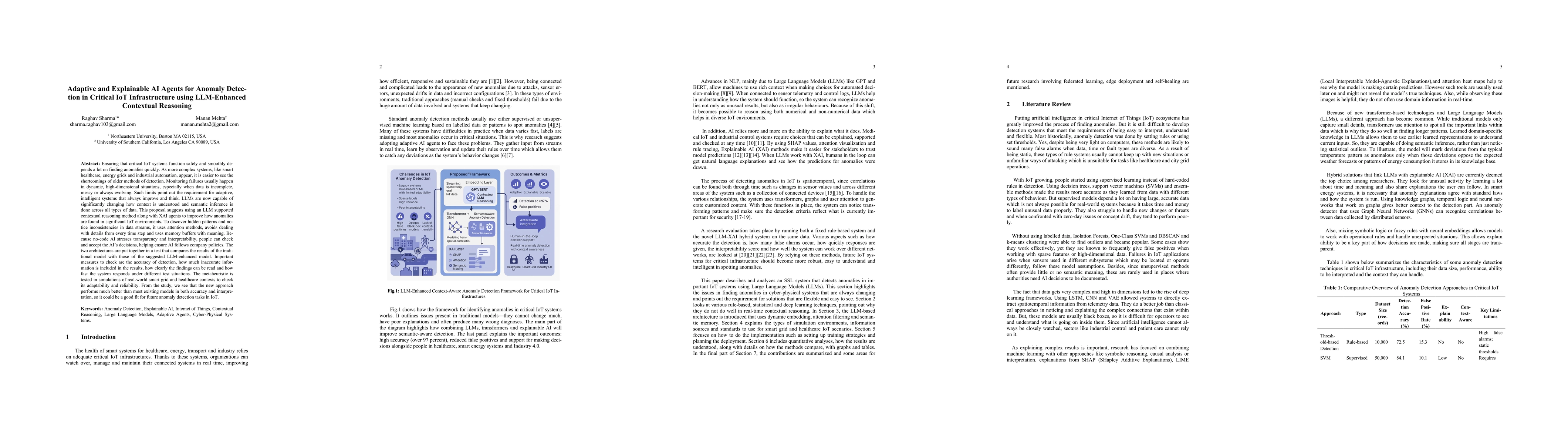 Thumbnail for Adaptive and Explainable AI Agents for Anomaly Detection in Critical IoT
  Infrastructure using LLM-Enhanced Contextual Reasoning
