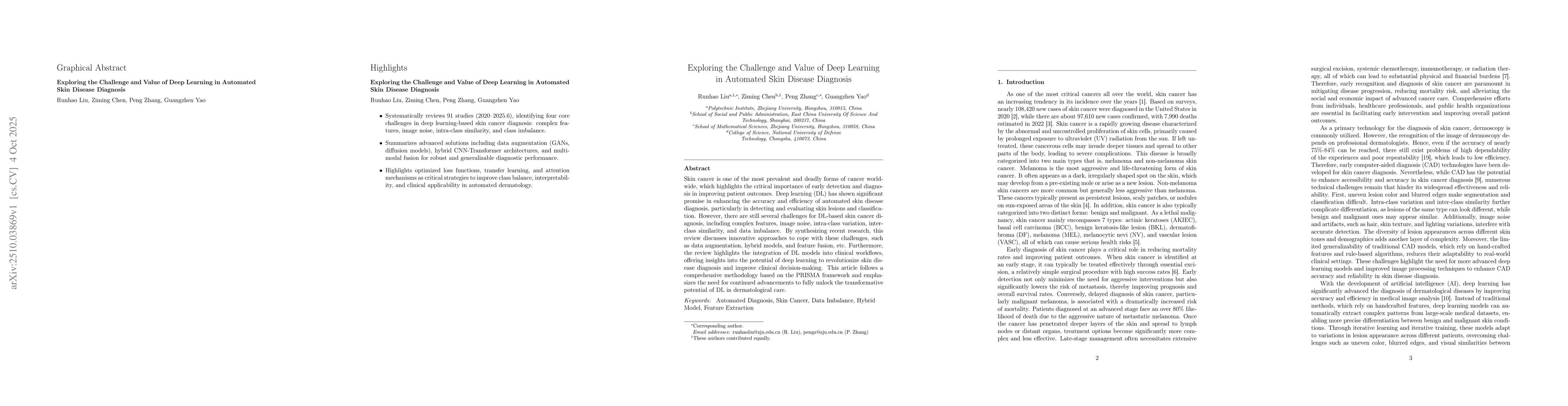 Thumbnail for Exploring the Challenge and Value of Deep Learning in Automated Skin
  Disease Diagnosis