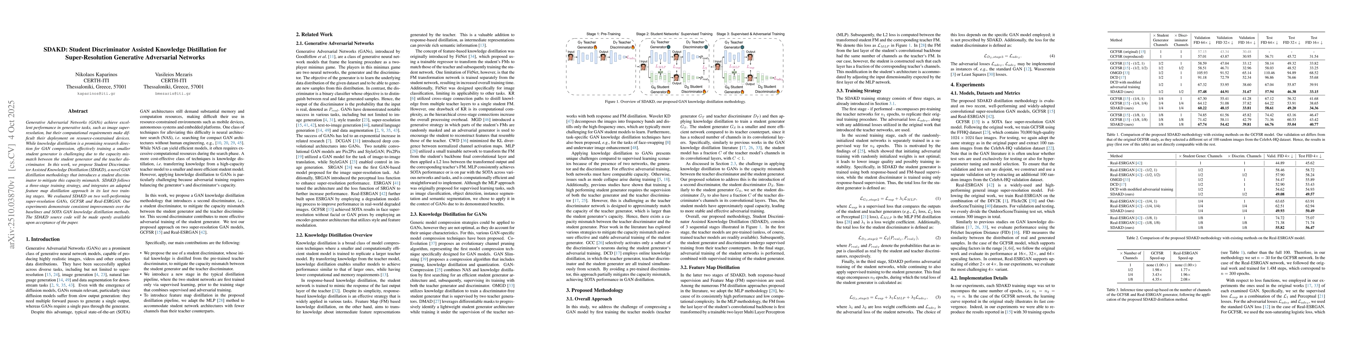 Thumbnail for SDAKD: Student Discriminator Assisted Knowledge Distillation for
  Super-Resolution Generative Adversarial Networks