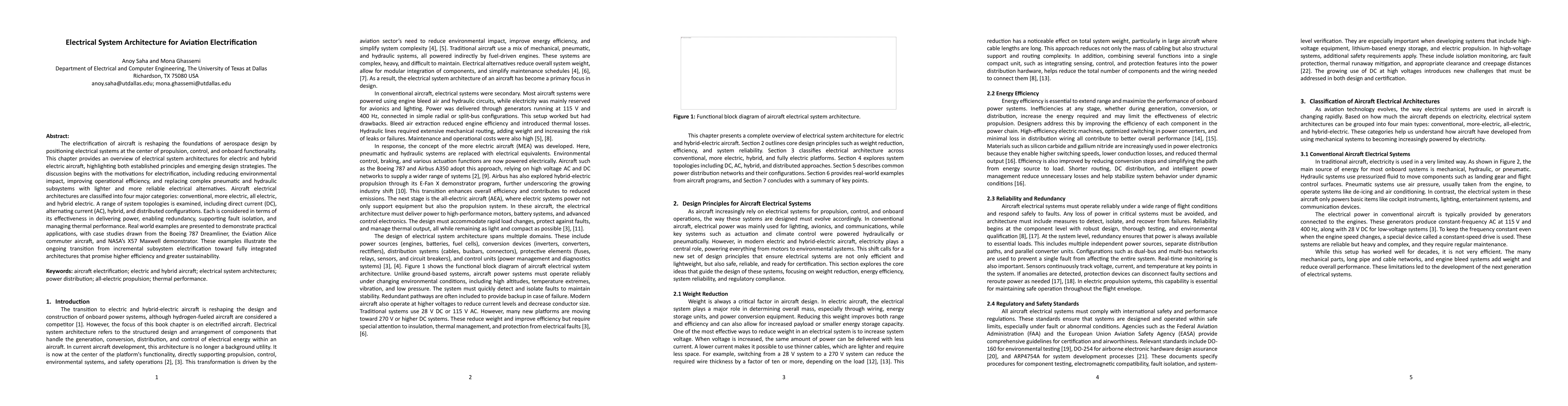 Thumbnail for Electrical System Architecture for Aviation Electrification