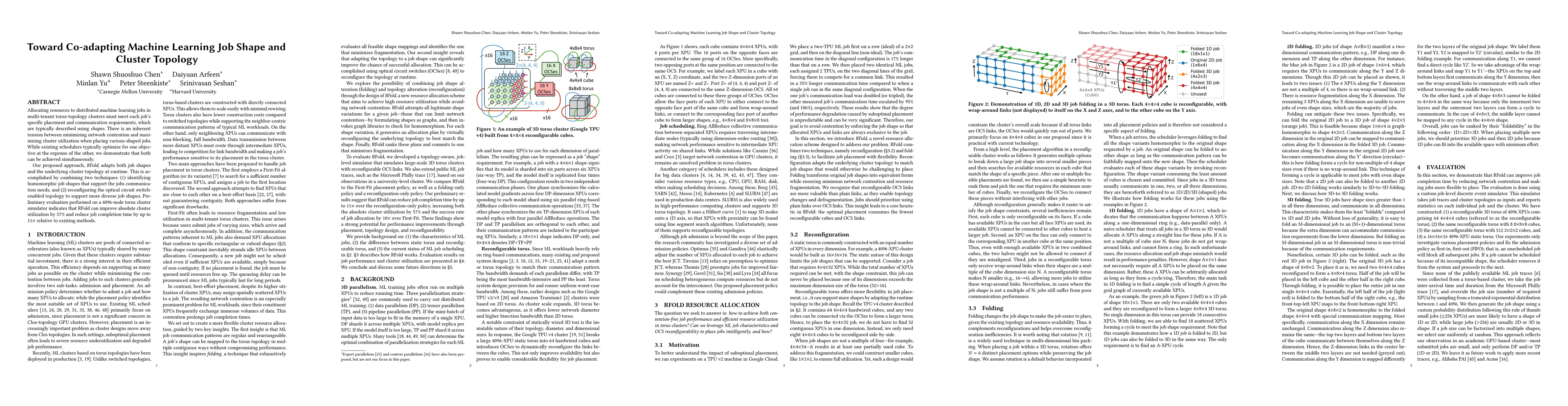 Thumbnail for Toward Co-adapting Machine Learning Job Shape and Cluster Topology