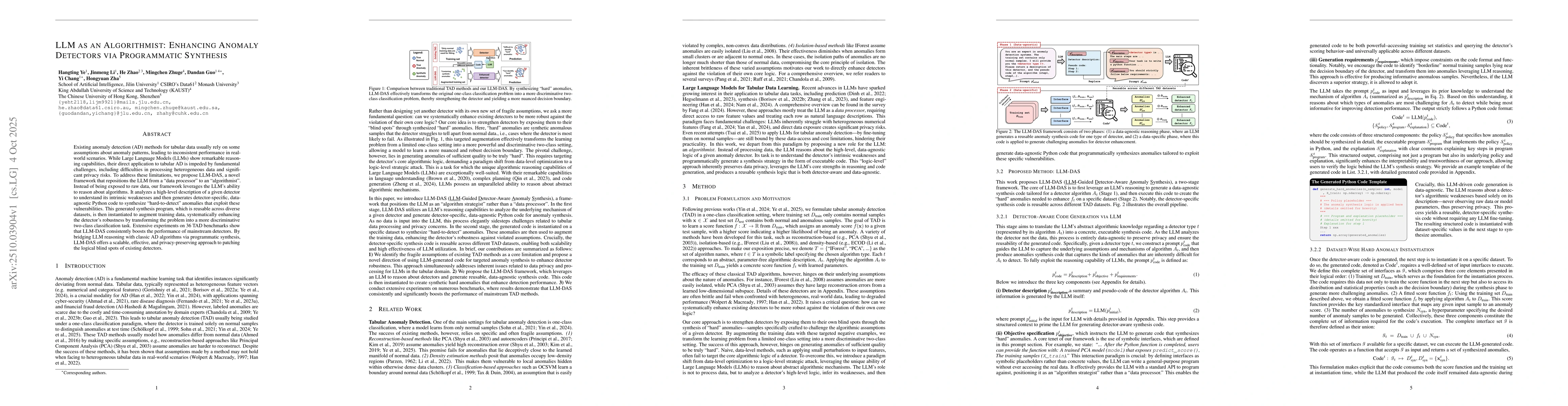 Thumbnail for LLM as an Algorithmist: Enhancing Anomaly Detectors via Programmatic
  Synthesis