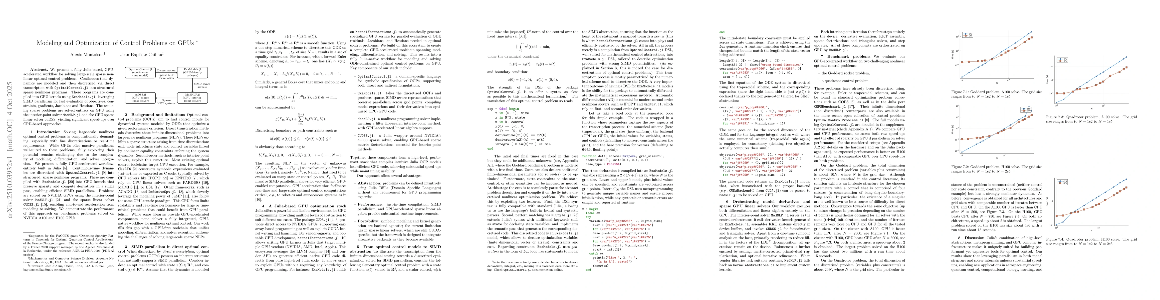 Thumbnail for Modeling and Optimization of Control Problems on GPUs