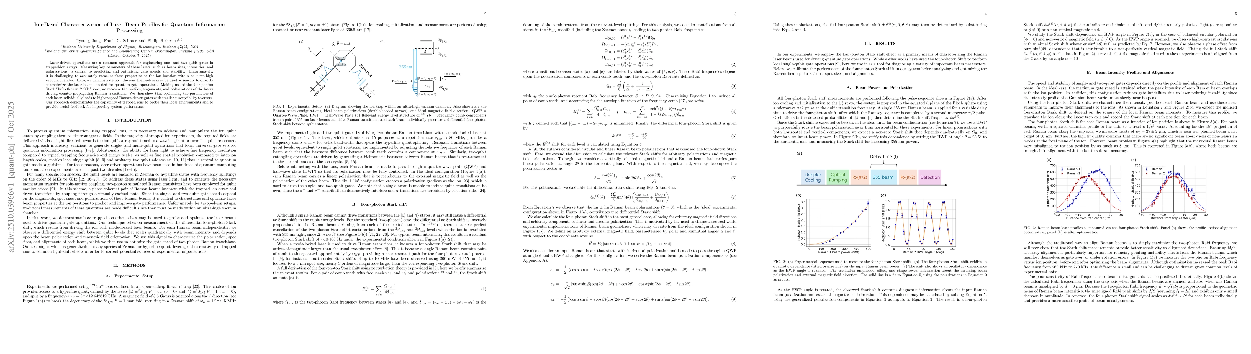Thumbnail for Ion-Based Characterization of Laser Beam Profiles for Quantum
  Information Processing