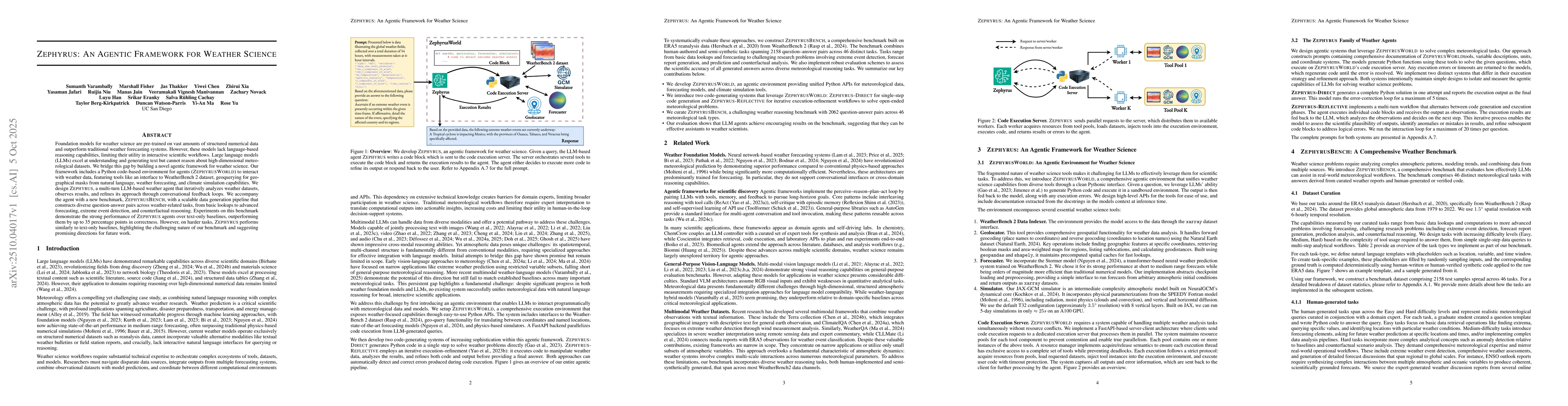 Thumbnail for Zephyrus: An Agentic Framework for Weather Science