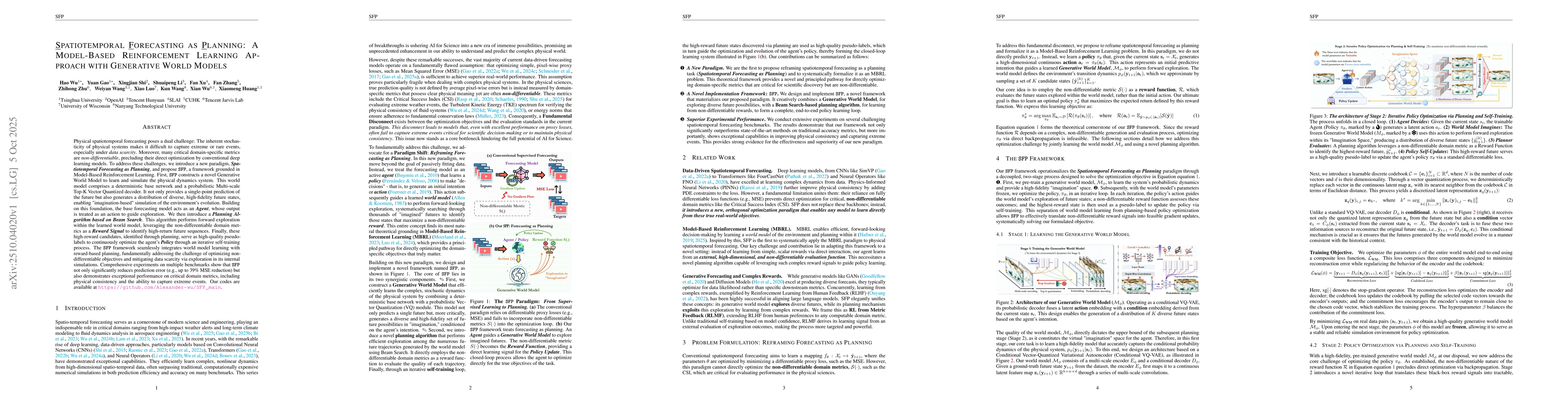 Thumbnail for Spatiotemporal Forecasting as Planning: A Model-Based Reinforcement
  Learning Approach with Generative World Models
