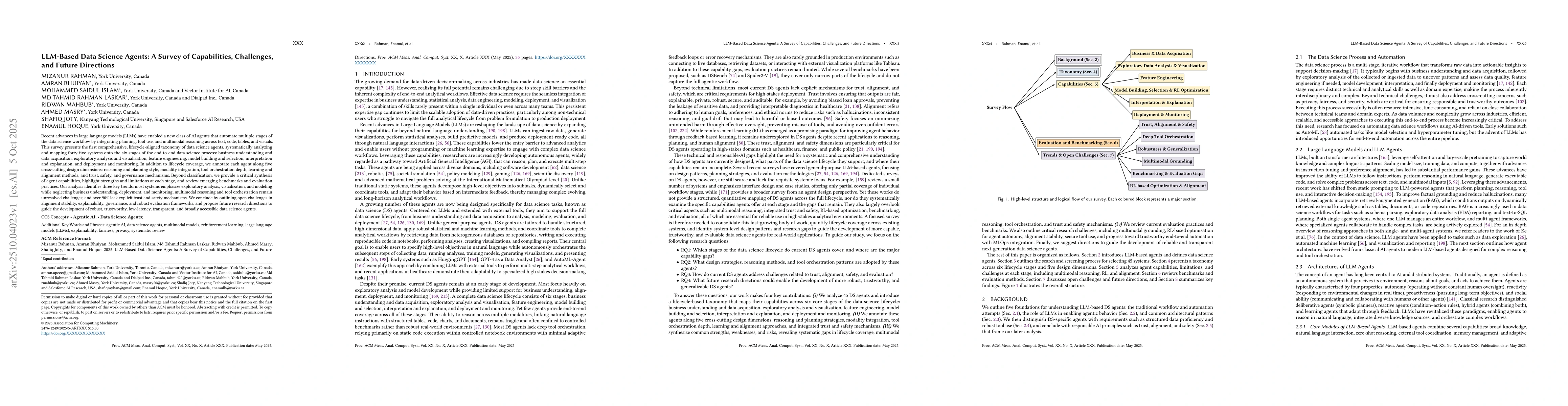 Thumbnail for LLM-Based Data Science Agents: A Survey of Capabilities, Challenges, and
  Future Directions